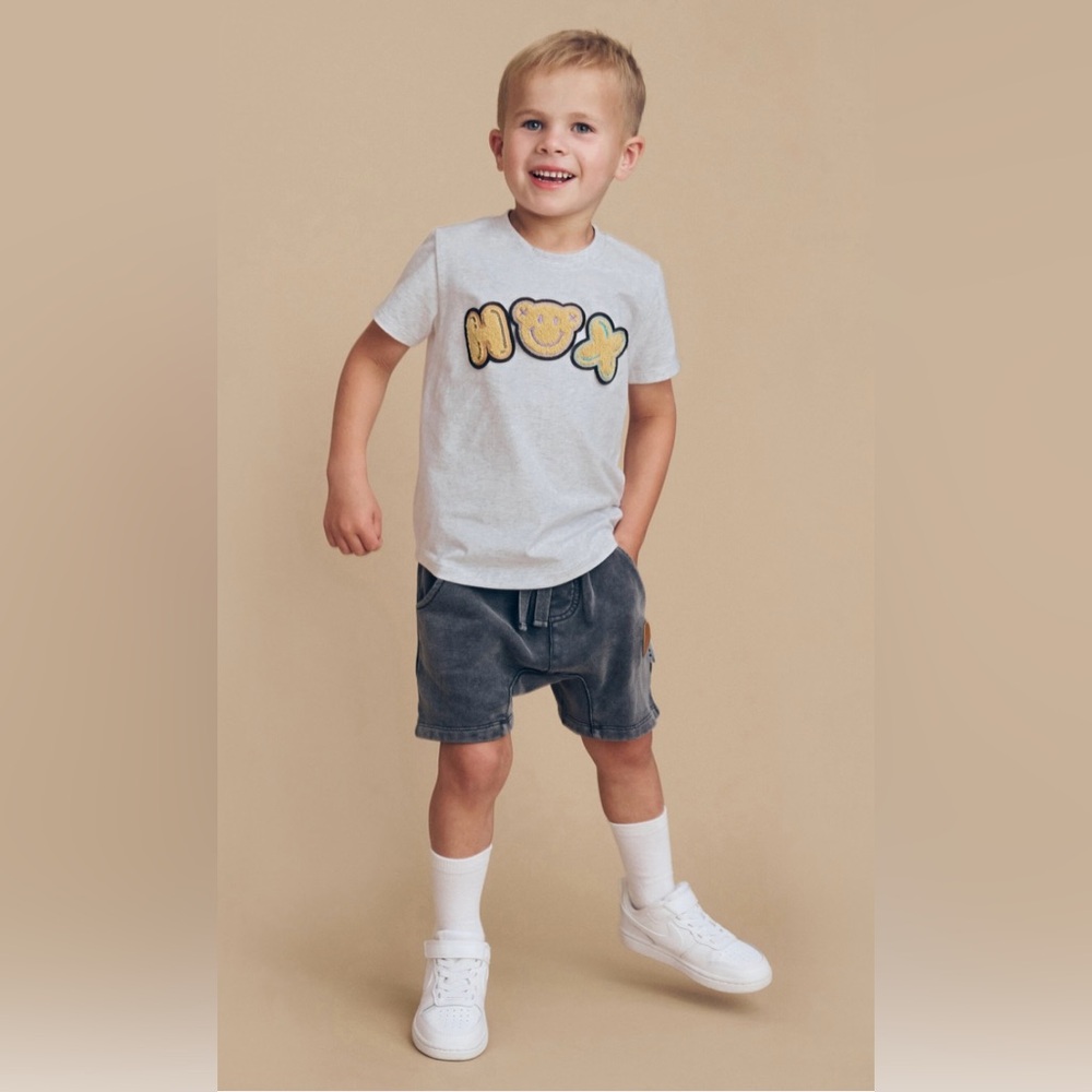 Huxbaby Vintage Black Slouch Shorts